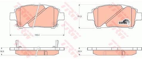 TRW Klocki hamulcowe GDB3242