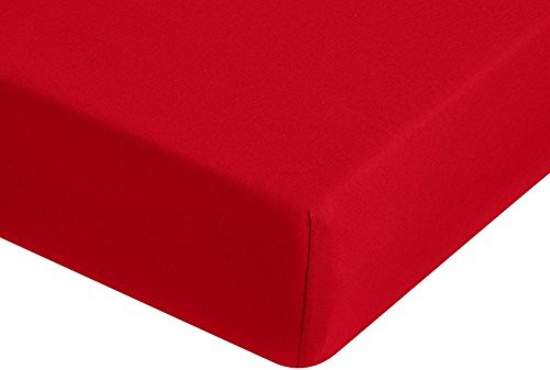 fleuresse Fleuresse Jersey prześcieradło z gumką, bordowy, 200x200 cm L-001212-4580-0600