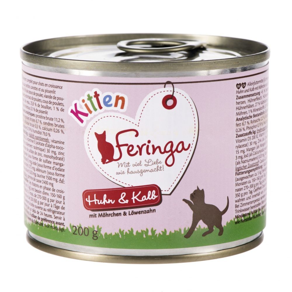Feringa karma mokra dla kociąt 6 x 200 g Pakiet mieszany