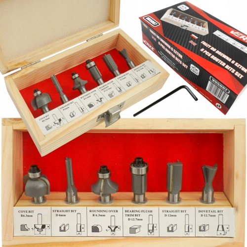 VERKE FREZY KSZTAŁTOWE DO DREWNA 6el FREZ FREZARKI VERKE V05067