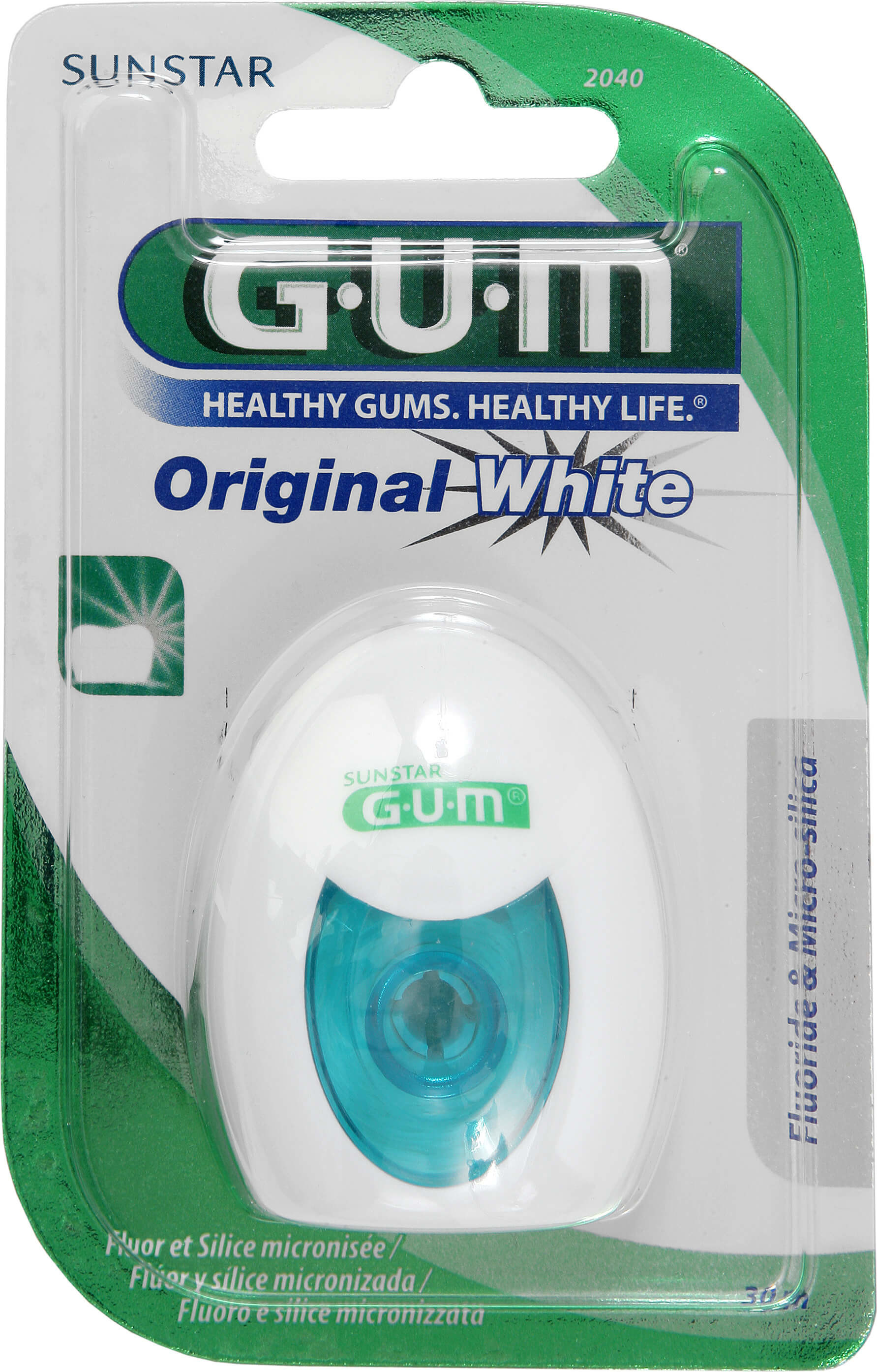 SUNSTAR GUM ORIGINAL WHITE Nić dentystyczna woskowana 30 m 9074799