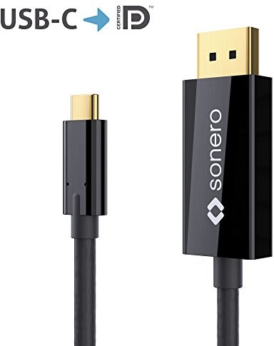 Sonero sonero ucc010  010-C na USB, przewód HDMI 2.0 4 K @ 60Hz o pojemności 18 Gbps, USB 3.1, alt Mode, tuńczyka derbo ltandere USB-C Computer, 1,0 m Czarny, czarny UCC020-020