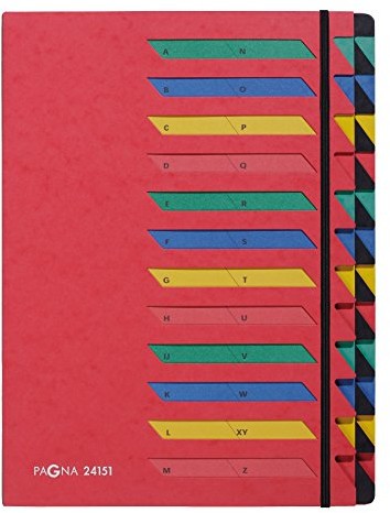 Pagna Organizer na dokumenty Classic (teczka, 24 przegródki, A-Z) czerwony 4013951008533