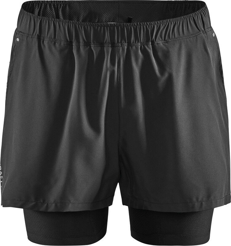 Craft ADV Essence Szorty 2-w-1 elastyczne Mężczyźni, black S 2020 Szorty do biegania 1908764-999000-4