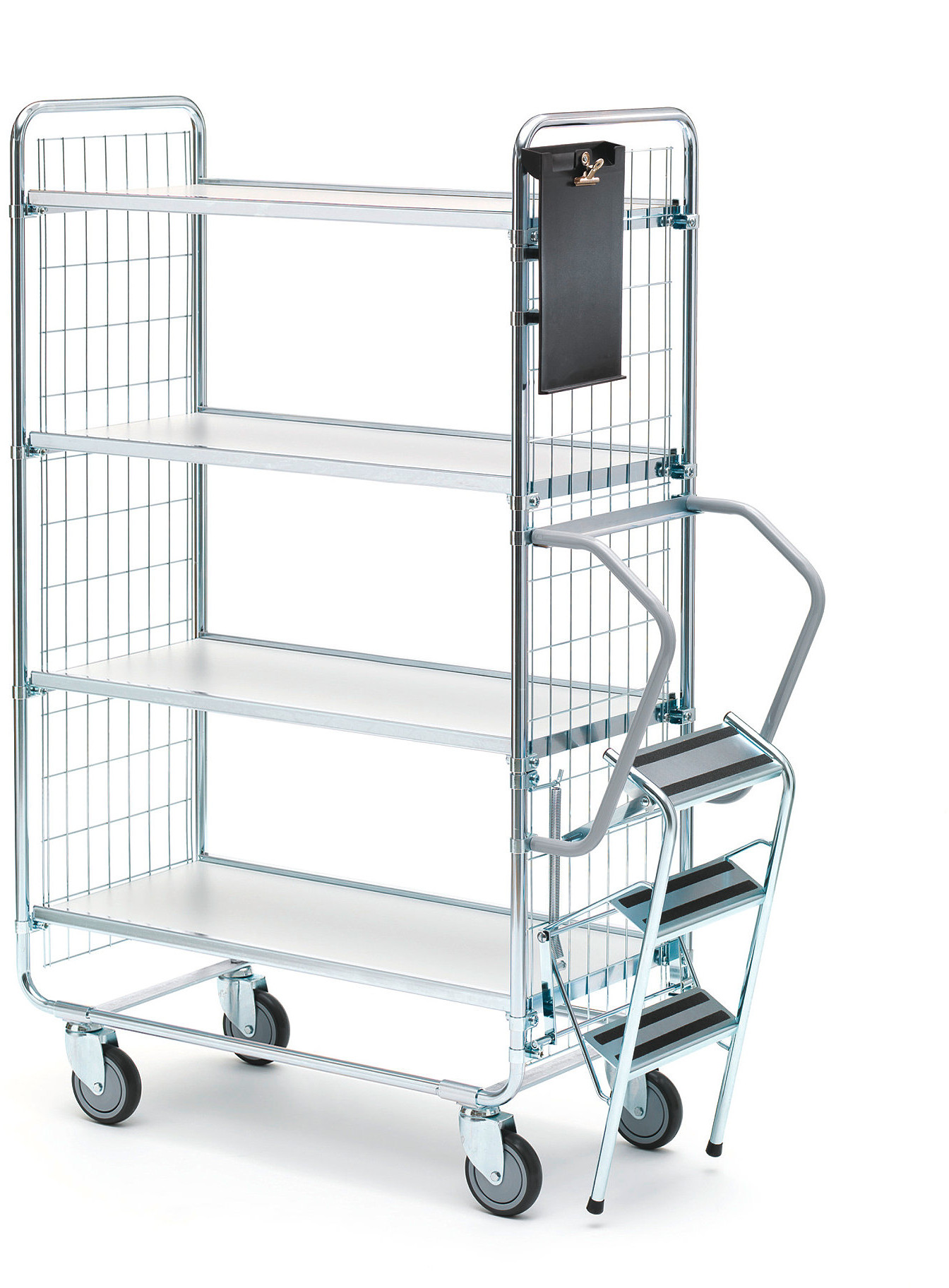 AJ Produkty Wózek do konfekcjonowanie z drabiną 460x1585x1020mm