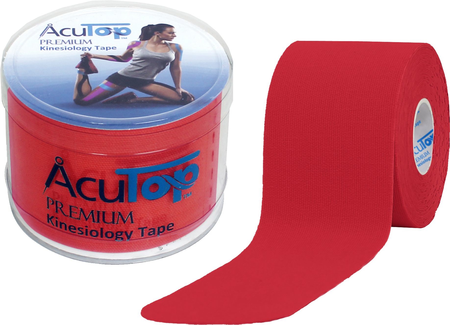 Tape Acutop AcuTop PREMIUM kinesiology KINESIO czerwony + PUDEŁKO wielorazowe + INSTRUKCJA (atp red) 4260394881234