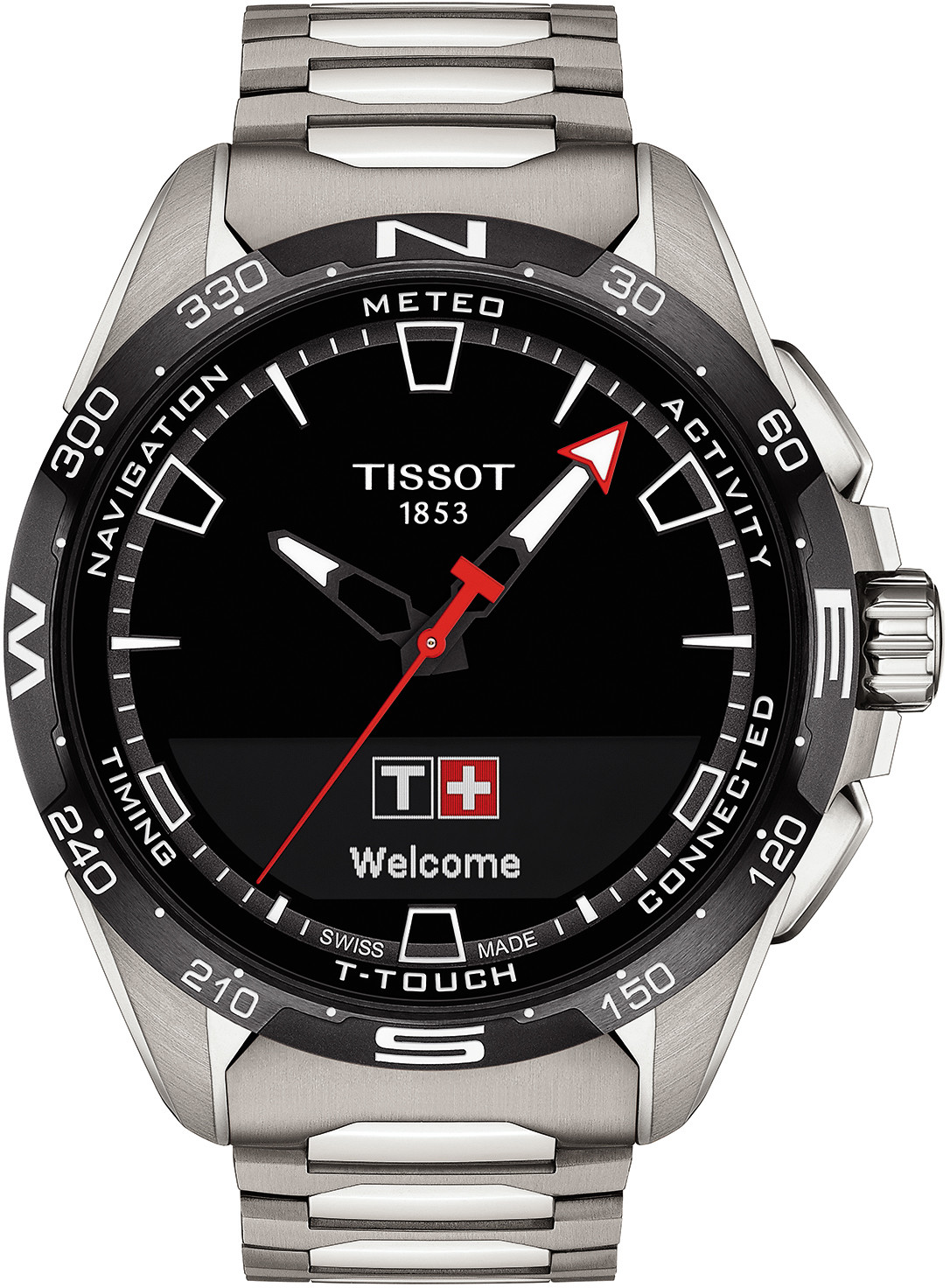 Фото - Наручний годинник TISSOT Zegarek  T121.420.44.051.00 T-TOUCH CONNECT SOLAR 48mm - Natychmiast 