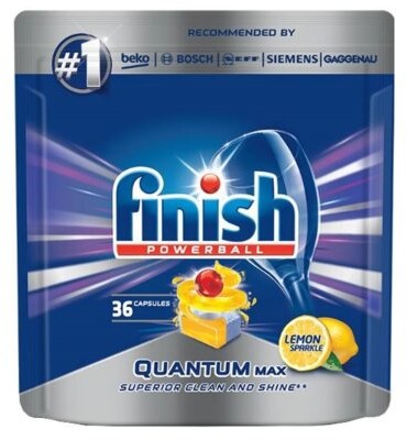 Finish Finish Powerball Quantum Max tabletki do mycia naczyń w zmywarkach Lemon Sparkle 36szt