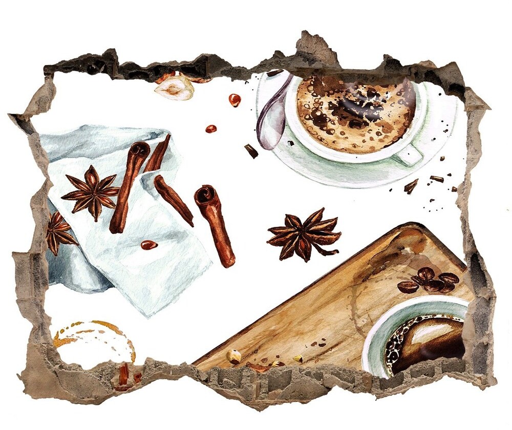 Wallmuralia.pl Samoprzylepna naklejka beton Poranna kawa