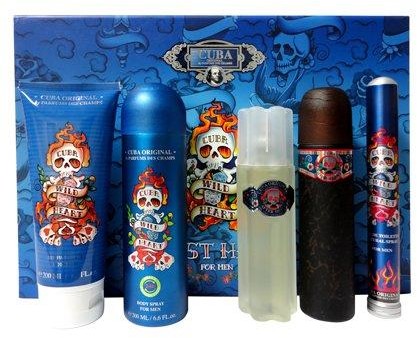 Cuba Wild Heart Must Have Woda toaletowa 100ml + Woda toaletowa 35ml + Dezodorant 200ml + Żel pod prysznic 200ml + Woda po goleniu 100ml