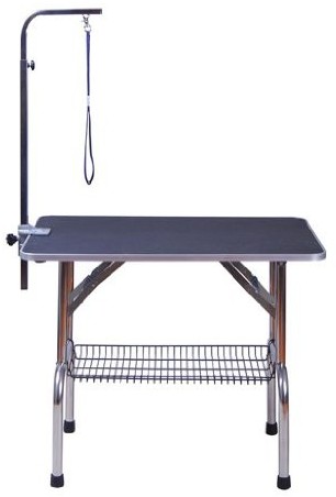 PawHut STÓŁ TRYMERSKI GROOMERSKI kosz czarny