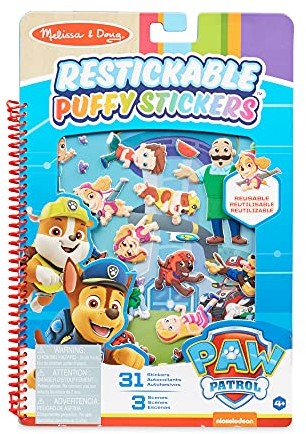 Melissa&Doug PAW Patrol nadające się do wielokrotnego naklejania puszyste naklejki - zatoka Adventure 33256