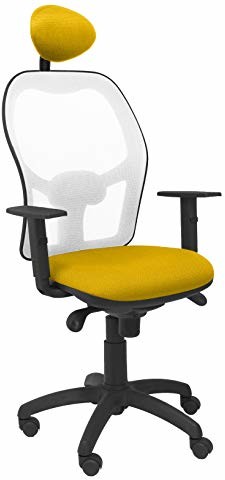 Piqueras Y Crespo (PIQU7) Sitzerhöhung aus Netzstoff, weiß, Sitz aus Bali, Rot, mit festem Kopfteil, Büro, Einheitsgröße
