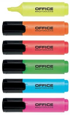 Office Products Zakreślacz 2-5mm (linia), 6szt., mix kolorów 17055319-99