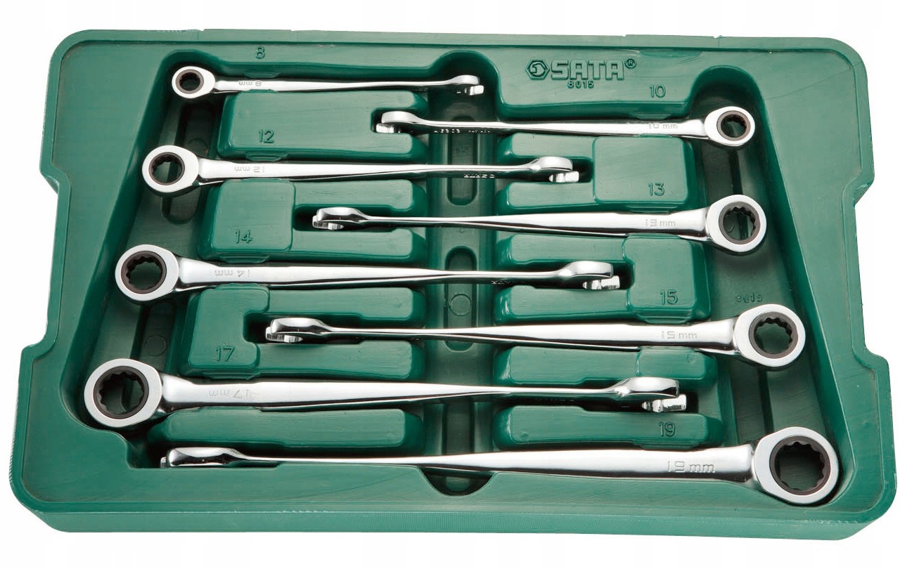 Sata 08015 Płasko-oczkowe 8-19mm X-beam grzechotka