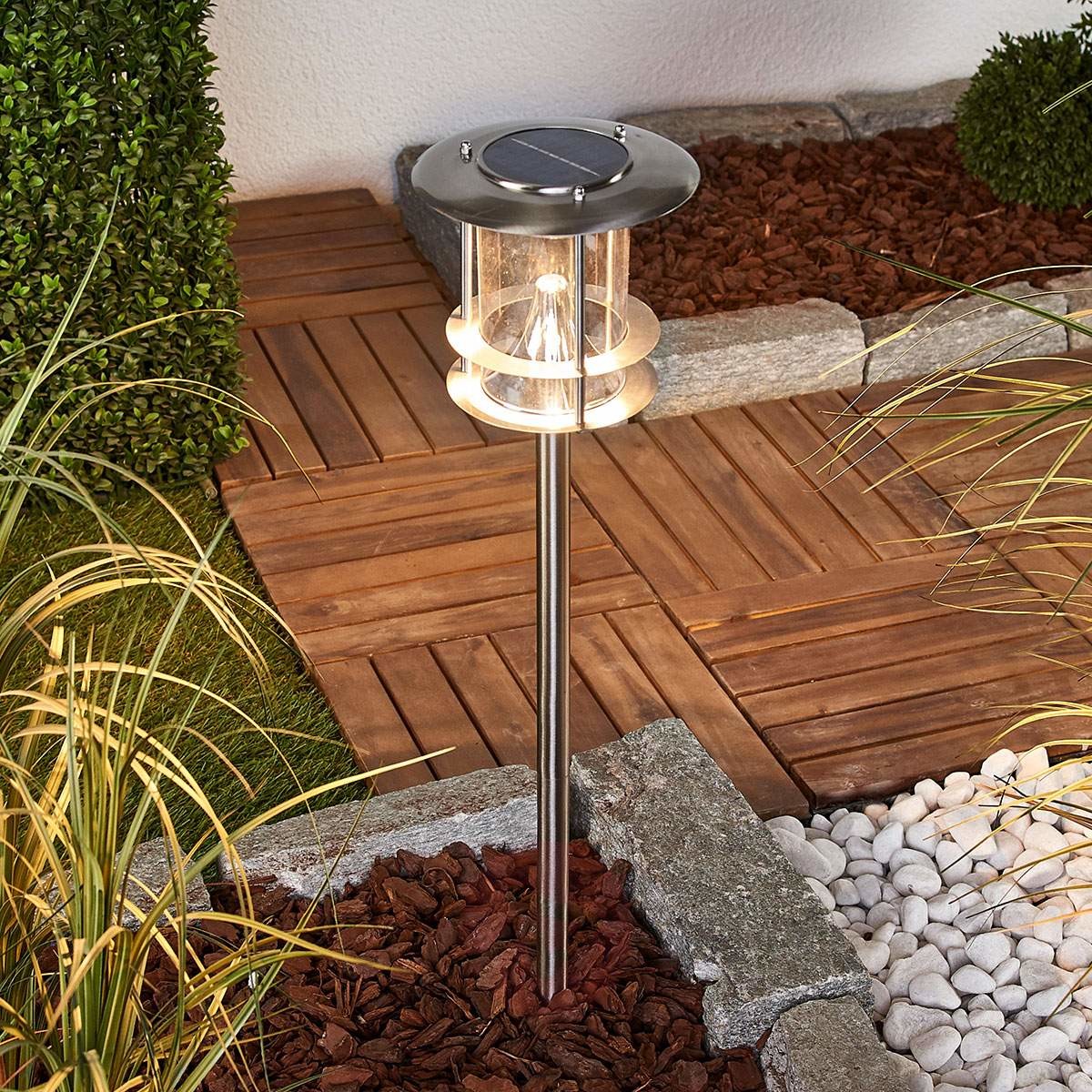 Lampenwelt com Sumaya - lampa solarna LED ze stali szlachetnej