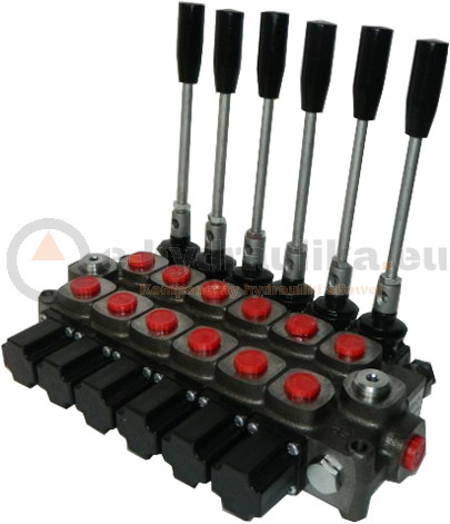 Galtech Rozdzielacze hydrauliczne Rozdzielacz hydrauliczny Q25, 6-sekcyjny 025060103001001