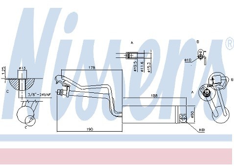 NISSENS Osuszacz, klimatyzacja 95448