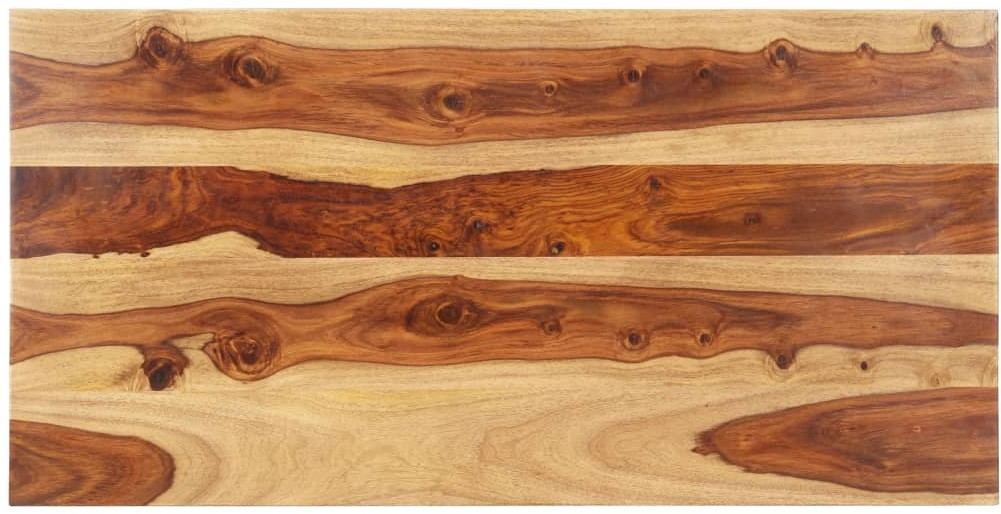 vidaXL Blat stołu, lite drewno sheesham, 25-27 mm, 60x100 cm vidaXL
