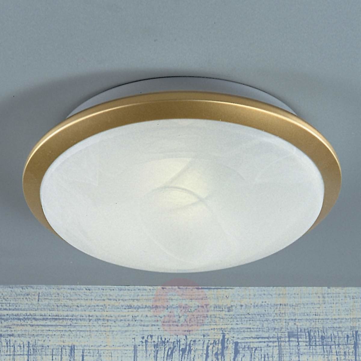 Orion Piękna lampa sufitowa Corella mosiądz 32 cm
