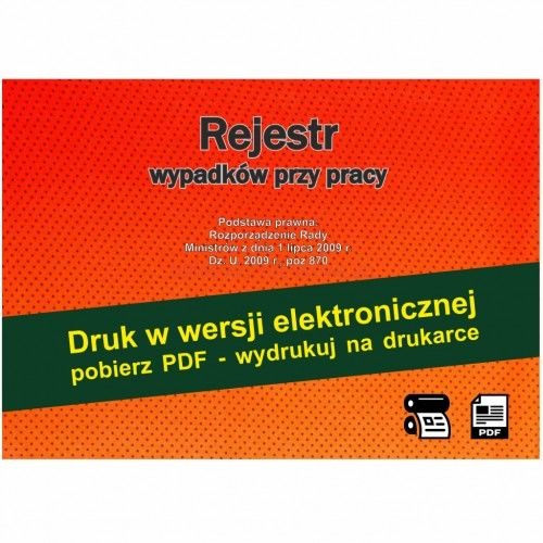 Firma krajewski Rejestr wypadków przy pracy [Pu/Os-385] wersja elektroniczna Pu/Os-385