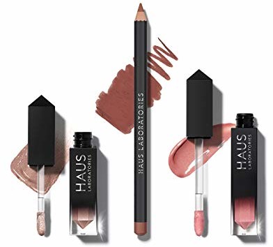 Haus Laboratories HAUS LABORATIES By Lady Gaga: HAUS OF COLLECTIONS | zestaw do makijażu z torbą, płynnymi cieniami do powiek, pomadką do ust i błyszczykiem do ust, w 9 zestawach, wegański i nie testowany na zwierzętac
