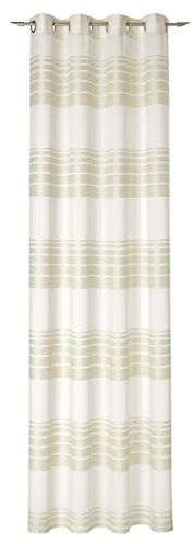 Deko Trends Dekoracja Trends zasłona ze szlufkami, poliester, kremowy, 245x140 cm Cara 77