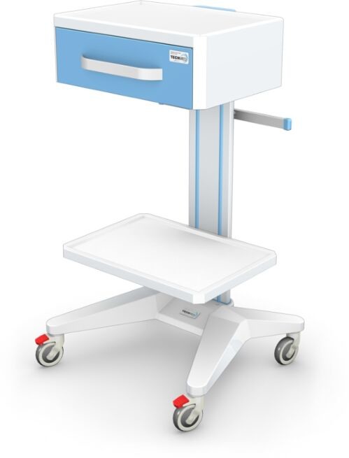 Ztm Tech-med AP-3 stolik-wózek z 2 blatami pod aparaty medyczne i szufladą AP-3