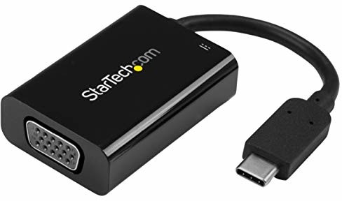 StarTech com com adapter USB-C na VGA z zasilaniem USB, konwerter USB typu C na VGA do komputera z USB C, 2048 x 1280 CDP2VGAUCP