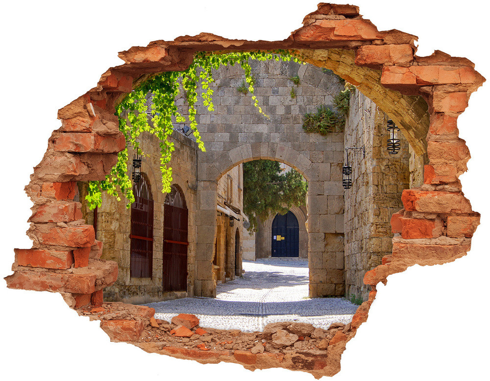 Wallmuralia.pl Fototapeta dziura na ścianę 3d Urokliwe uliczki