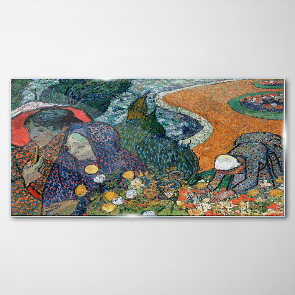 PL Coloray Obraz Szklany łodzie na plaży Van Gogh 100x50cm