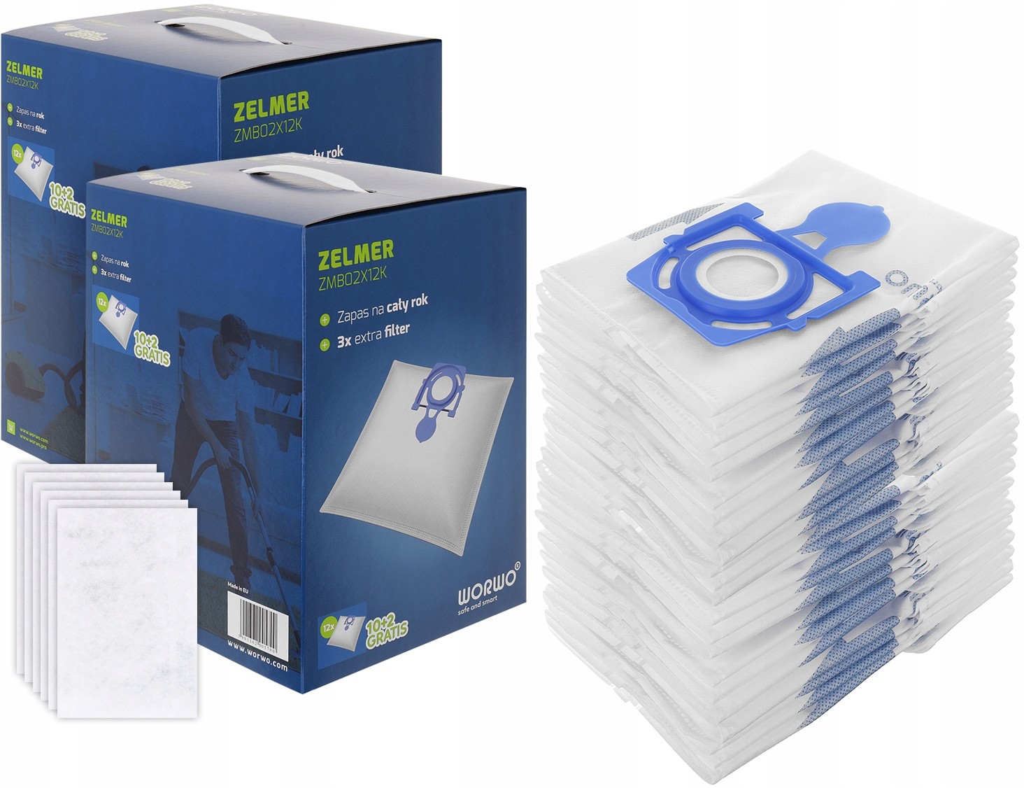 Zelmer 24x Worki Do Odkurzacza Aquos 1600W