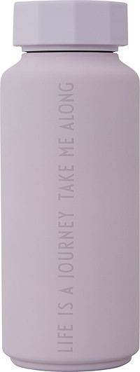 Design Letters Butelka termiczna Tone-On-Tone Life is a Journey lawendowa 30100105LAVENLIFE