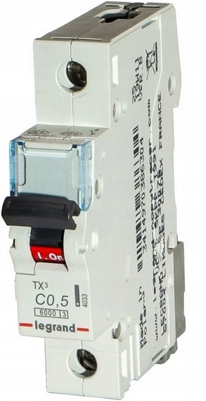 LEGRAND nadprądowy 0,5A typC Legrand 403425 S301