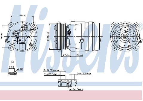NISSENS Kompresor klimatyzacji NISSENS 89157