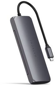 Hub USB Satechi Aluminium USB-C Hybrid Multiport adapter SSD HDMI 4K 2 x USB-A USB-C ST-UCHSEM)
