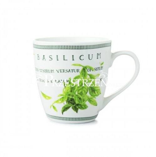 Ashdene DUŻY KUBEK PORCELANOWY - Marjolein Bastin - Zioła BAZYLIA W176306
