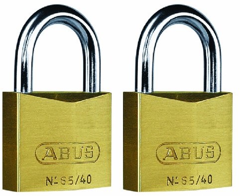 Abus ABUS  65/40 40 MM z mosiądzu z kłódką Twin Carded  abu6540tc
