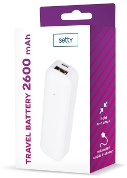 SETTY Power bank 2600 mAh mini biały 8_2258051