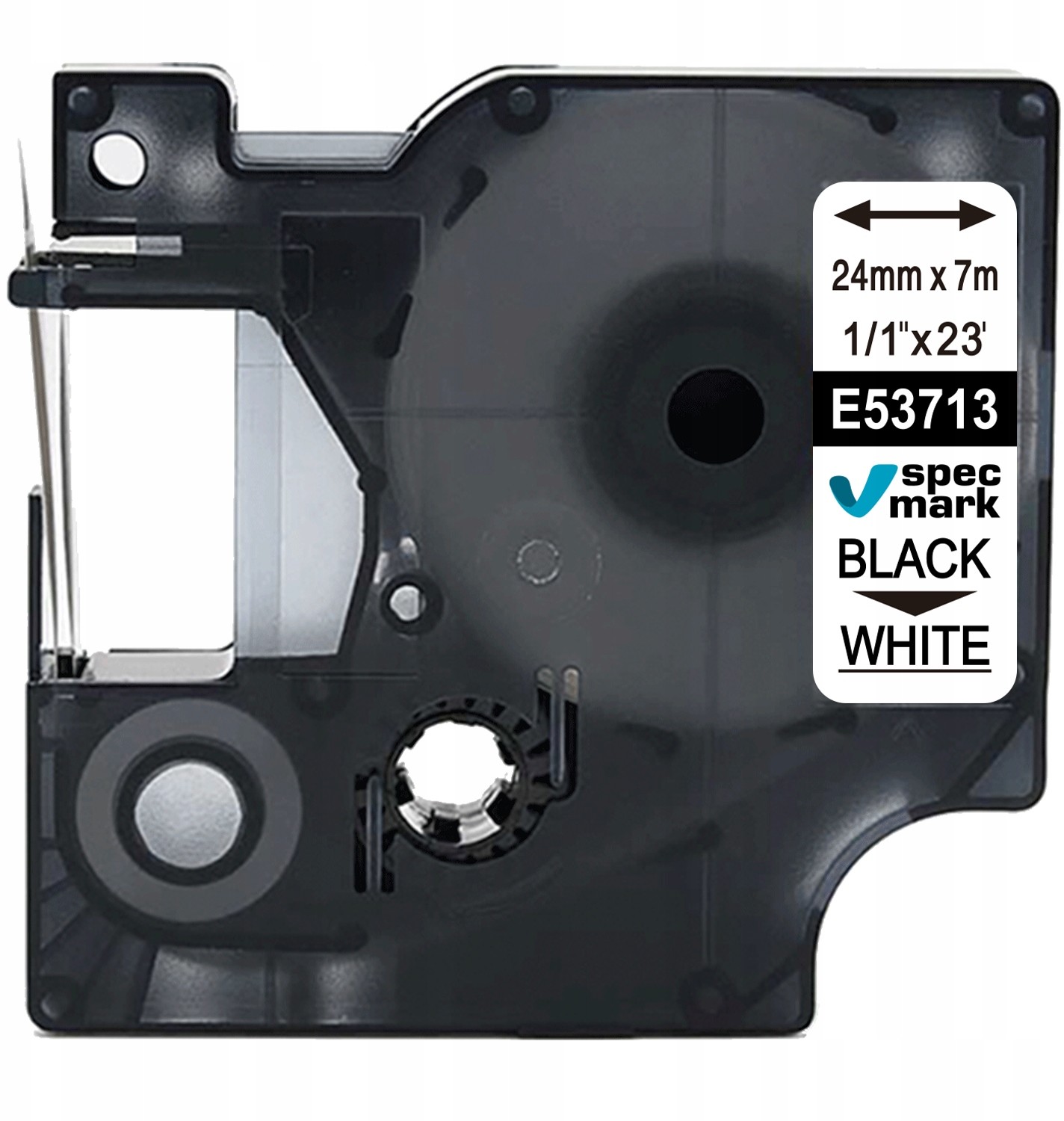 Dymo Taśma do D1 53713 24mm/7m biała/czarny