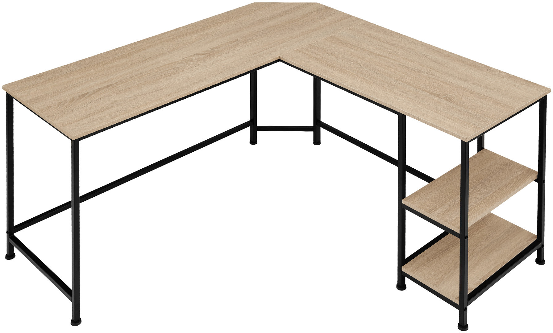 tectake Biurko narożna Hamilton - industrialny jasny 404232
