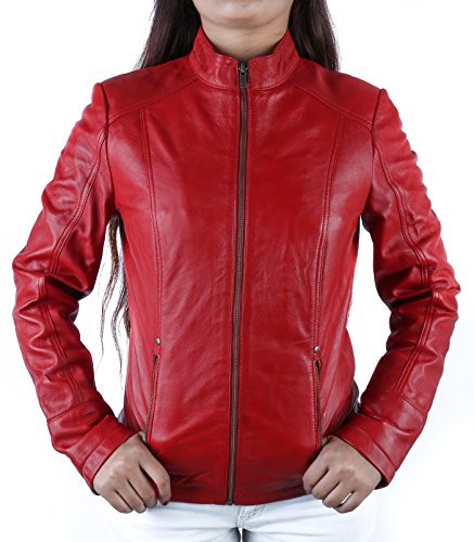 Urban Leather Urban Leather Modna kurtka skórzana - Rt01, czerwona, L UR-238