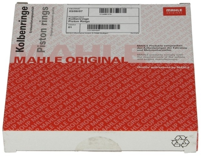 MAHLE PIERŚCIENIE TŁOKA 01220N2 MAHLE 86,25/1.2-1.5-2.5 0.25 OPEL ASTRA G H VECTRA B C 2,0 16V 2,2 16V 00 MAHLE 01220N2