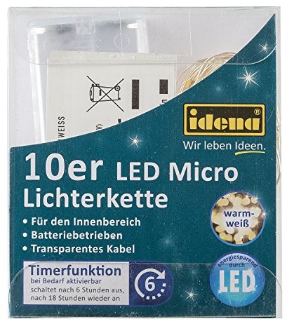 Idena łańcuch świetlny LED Micro 10er lub hałasom 31114