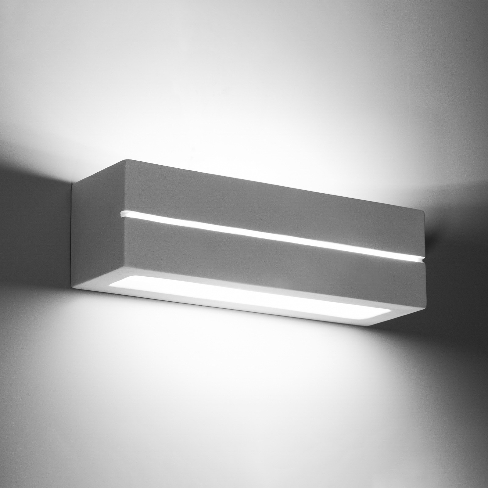 Sollux Lighting Lampa ścienna ceramiczna Top, biała, 32 x 9 cm