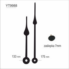 Atrix Komplet wskazówek zegarowych czarne /9988