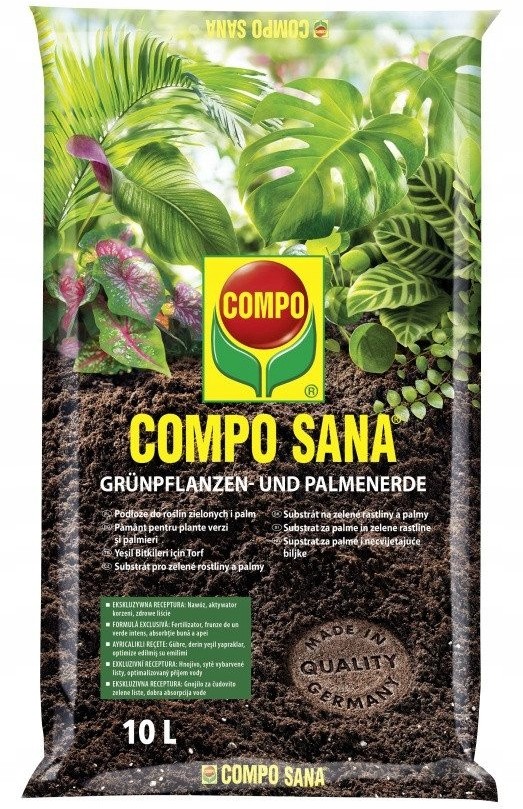 Compo Podłoże Do Roślin Zielonych I Palm 10L Sana
