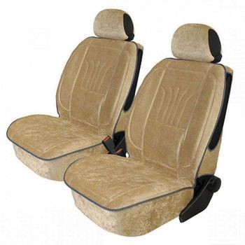 Atra Pokrowce welurowe profilowane Premium beżowe na przednie fotele do Dacia Duster PPP.XL.W10