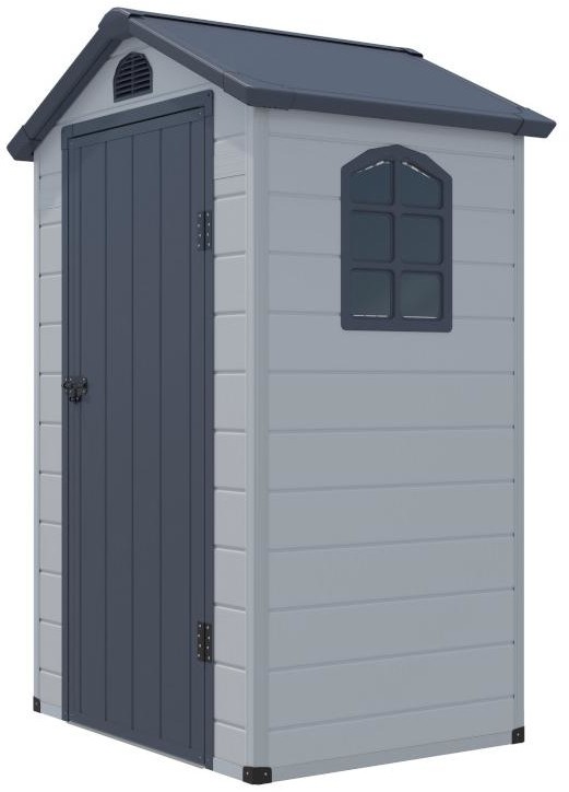 Vente-Unique Wiata ogrodowa z szarej żywicy - CESIO - 1.39m