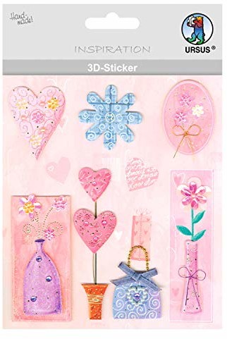 URSUS Naklejki 3D Everyday składają się z wielu poziomów, wysokiej jakości materiałów, samoprzylepne, do ozdabiania kartek z życzeniami, scrapbookingu i innych prac ręcznych. 56420005